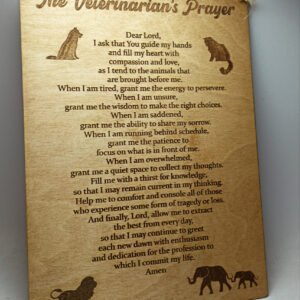 The Veterinarian's Prayer - Engraved - 21x29.7cm