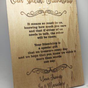 Our Special Friendship - Engraved - 21x29.7cm
