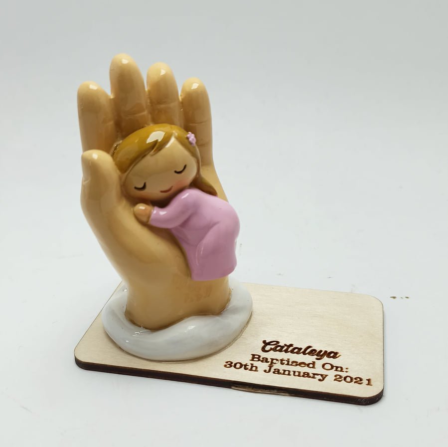Guardian Angel with baby in hand (pink clothes) - Image 3