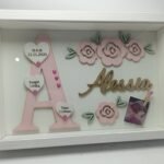 Baby Box Frame with Glass - Flowers Theme