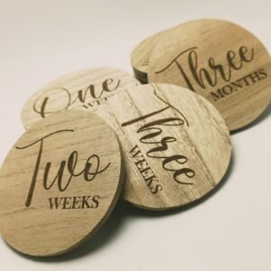 Baby First Year Milestones Coasters - Monthly Photo Props