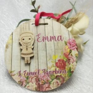 Round Hanging (Roses Design) - Communion Souvenir