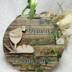 Round Hanging (Leaves Design) - Communion Souvenir