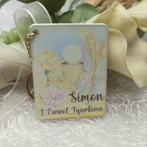 Name Keychain - Communion Souvenir