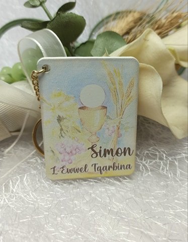 Name Keychain - Communion Souvenir