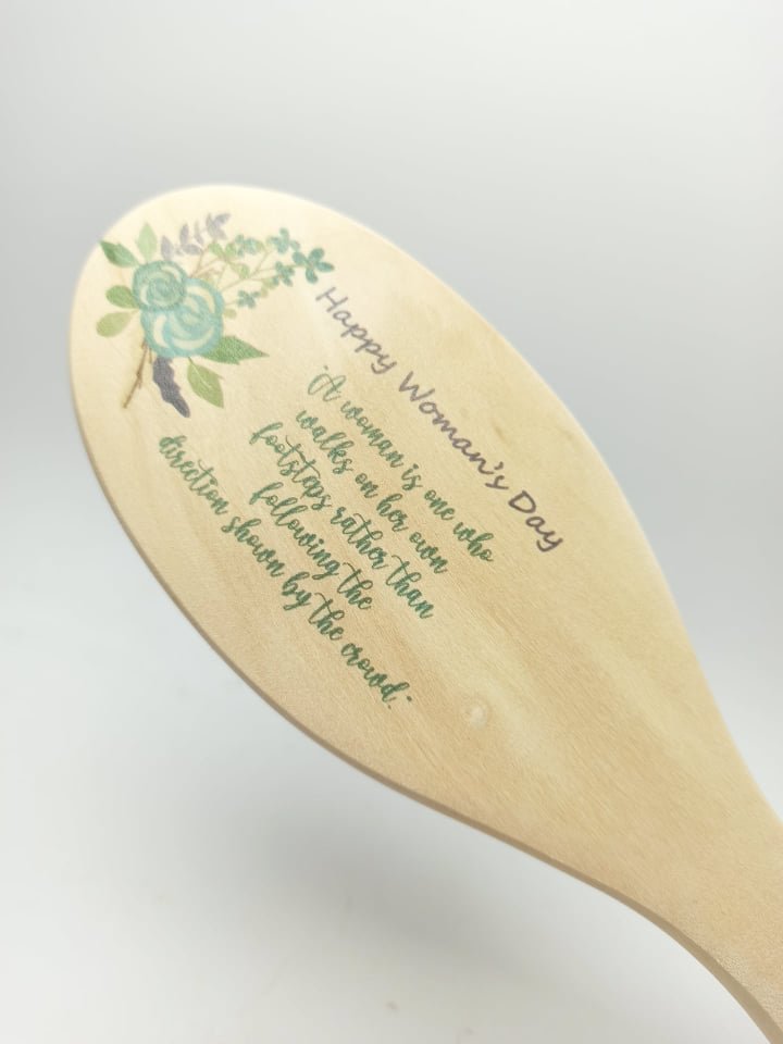 Printed Oval Wooden Brush - 22.5x6.5cm - Image 2