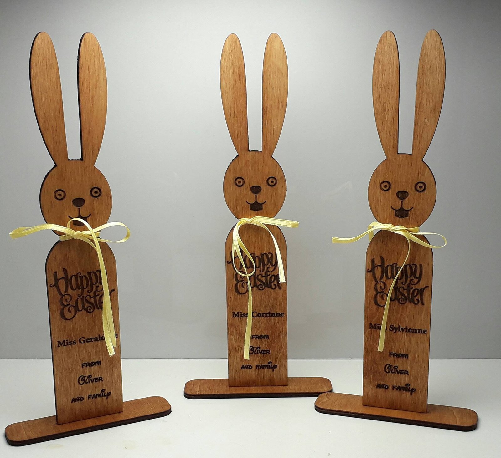 Easter Standing Wooden Bunny - Image 2