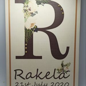 Personalised Name Initial - Hanging Board Sign - 21x29.7x1cm