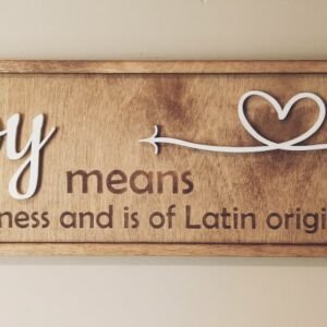 Name Meaning Sign - Hanging - 50x15cm
