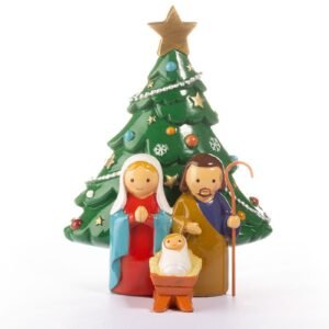 Holy Family with Christmas Tree behind