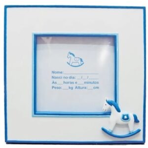 Blue frame, with little horse