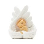 Guardian Angel lying on feathers