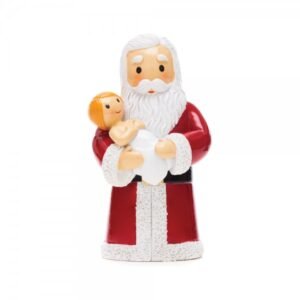Santa holding baby Jesus