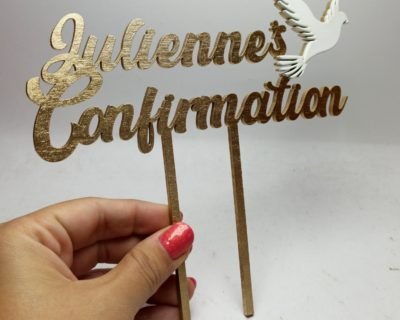 Wooden Cake Topper – Confirmation