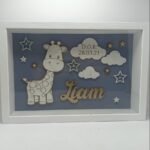 Baby Box Frame with Glass - Giraffe Theme 2