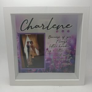 Square Box Frame with Glass - Sweet Memory