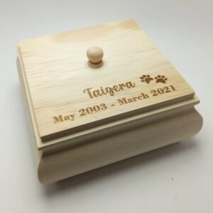 Wooden Engraved Cremation Box