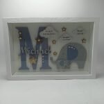 Baby Box Frame with Glass - Elephants Theme 2