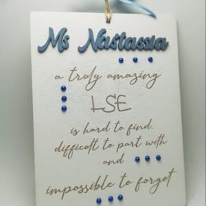 Hanging Wooden Plaque - Appreciation LSE - (3 sizes available)