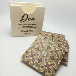 Printed Square Coaster Set x6