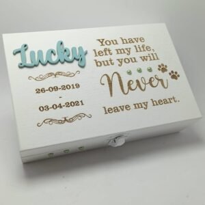 Rectangular Box 18x12x5cm - Cremation Box - White Background