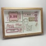 Baby Box Frame with Glass - Giraffe Theme 3