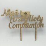 Wooden Cake Topper – First Holy Communion