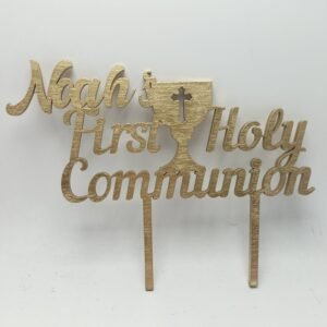 Wooden Cake Topper – First Holy Communion