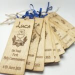 On Your First Holy Communion - Wood Souvenir Bookmark - 14.7x5.5cm