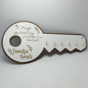 Personalised Key Holder - Il-Familja fejn tinbet il-hajja - 35x16cm