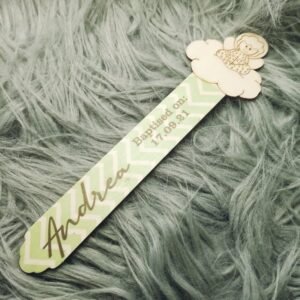 Print on Wooden Angel Bookmark - Boy/Girl - 20x5.7cm