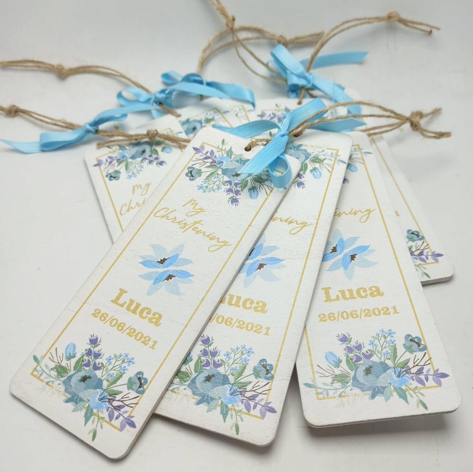 My Christening - White Souvenir Bookmark - 14.7x5.5cm