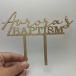 Wooden Cake Topper – Baptism