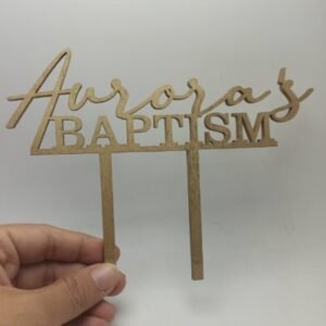 Wooden Cake Topper – Baptism