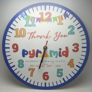 Personalised Printed Clock - Thank You