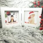 Foldable 1st Christmas Wooden Frame - 17x17x2.5cm