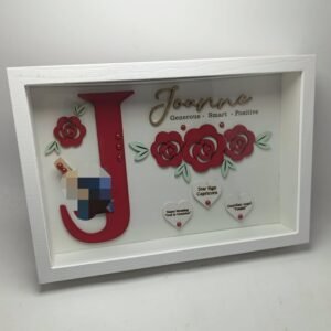 Baby Box Frame with Glass - Flowers Theme 2