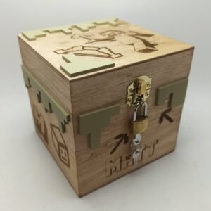 Money box with lock - Minecraft Theme