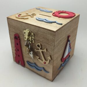 Money box with lock - Sailing Theme 2