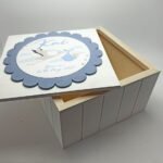 Keepsake Wooden Box - 18x18x11cm - Stork Theme