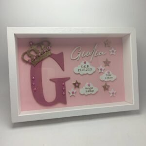 Baby Box Frame with Glass - Princess Theme 2