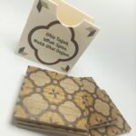 Printed Square Coaster Set x6 - Ghix Tajjeb Idhak Spiss....