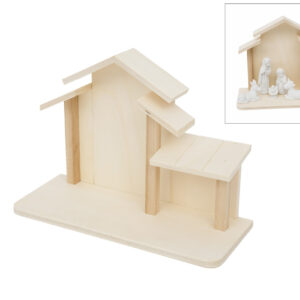 CHRISTMAS HUT F/NATIVITY 29.5x12x21CM