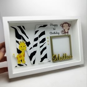 Baby Box Frame with Glass - Animals Theme