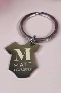 Stainless Steel Keychain - Babygrow - Engraved - 30x25mm