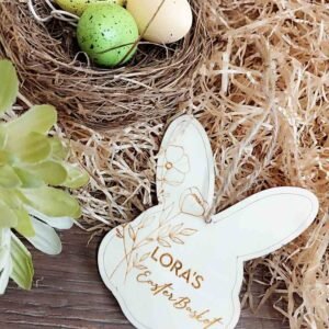 Wooden Personalised Easter Bunny