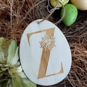 Wooden Personalised Easter Egg