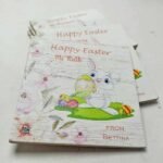 Printed Square Easter Coaster - white background x1