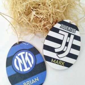 Wooden Personalised Easter Egg - Football Theme