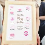Kiss the Miss Goodbye - Hen Party Guestbook Frame